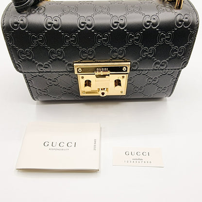 Second hand Gucci GG Padlock Crossbody Black Leather - Tabita Bags