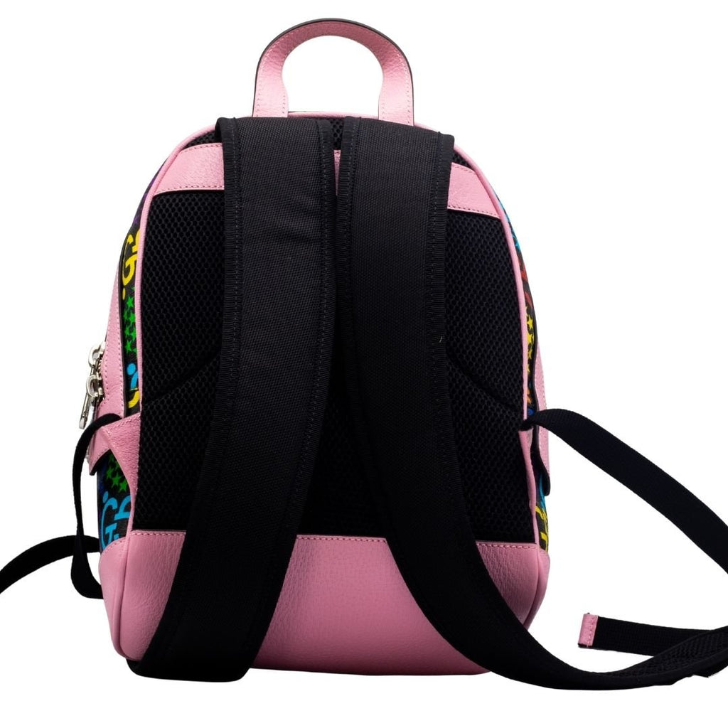Second hand Gucci GG Supreme Monogram Psychedelic Small Backpack Pink Multicolor - Tabita Bags