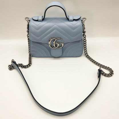 Second hand Gucci Gucci GG Azure Marmont Mini Matelassé Leather - Tabita Bags