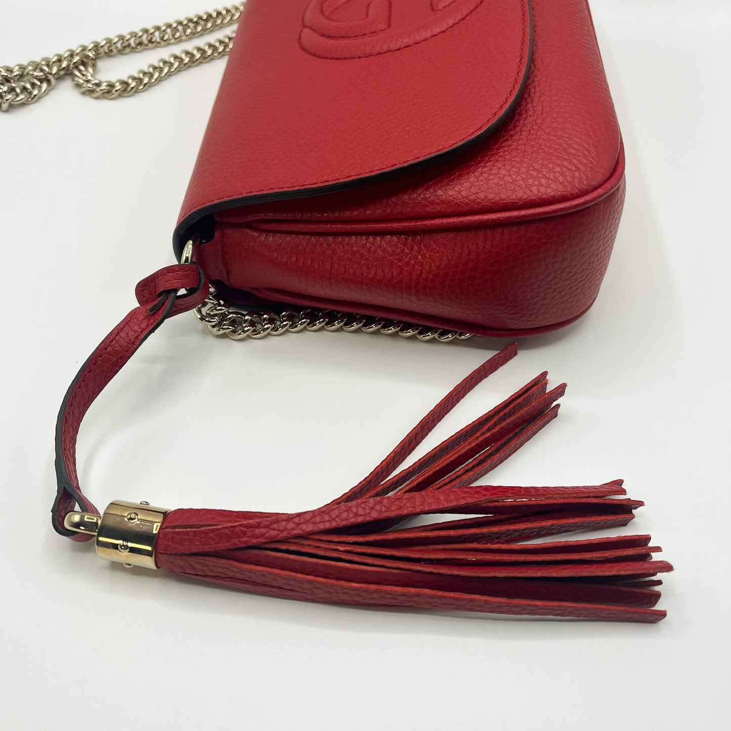 Second hand Gucci Gucci GG Soho Flap Red Leather - Tabita Bags