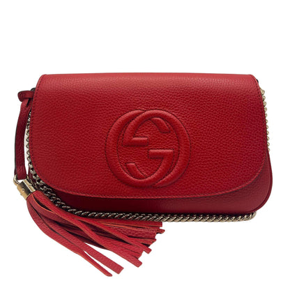 Second hand Gucci Gucci GG Soho Flap Red Leather - Tabita Bags