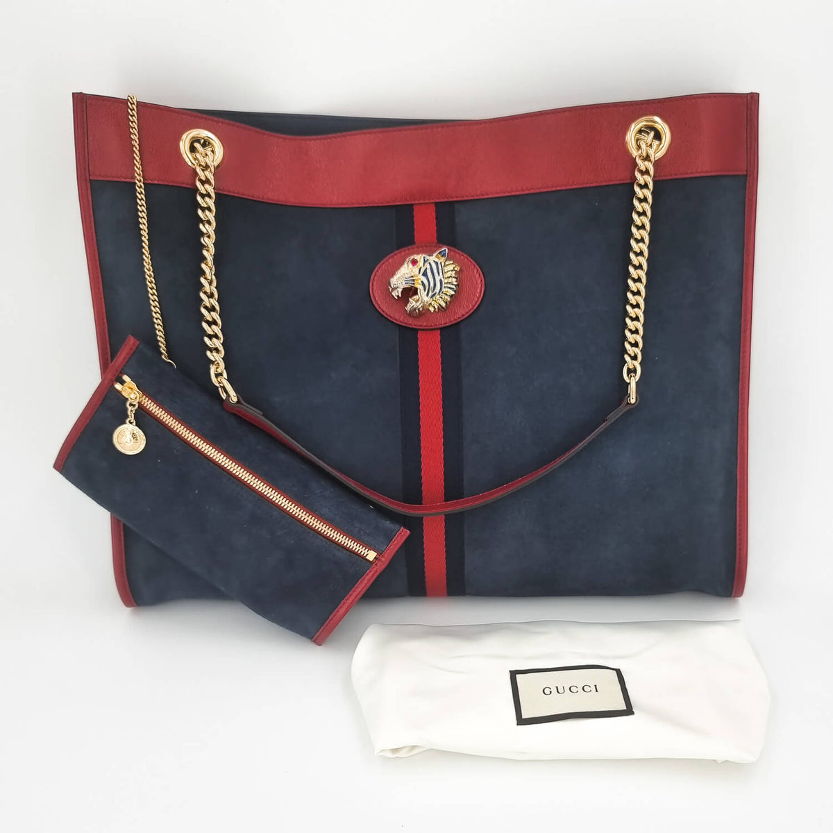 Gucci Gucci Maxi Rajah Tote Blue & Red - Tabita Bags – Tabita Bags with ...