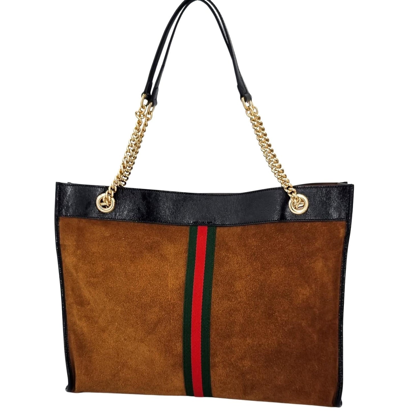 Second hand Gucci Gucci Maxi Rajah Tote Brown Suede - Tabita Bags