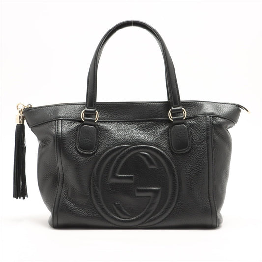 Second hand Gucci Gucci Soho Working Black Leather Tote - Tabita Bags