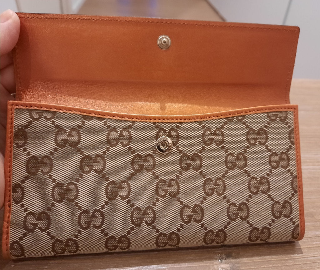 Second hand Gucci Guccissima Beige Marrone-Arancio Canva Cuore - Tabita Bags