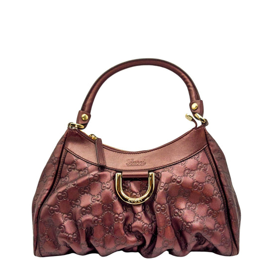 Second hand Gucci Guccissima D Burgundy Leather - Tabita Bags