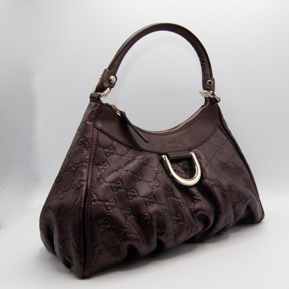 Second hand Gucci Guccissima D Burgundy Leather - Tabita Bags