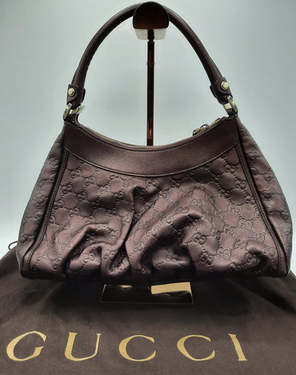 Second hand Gucci Guccissima D Burgundy Leather - Tabita Bags