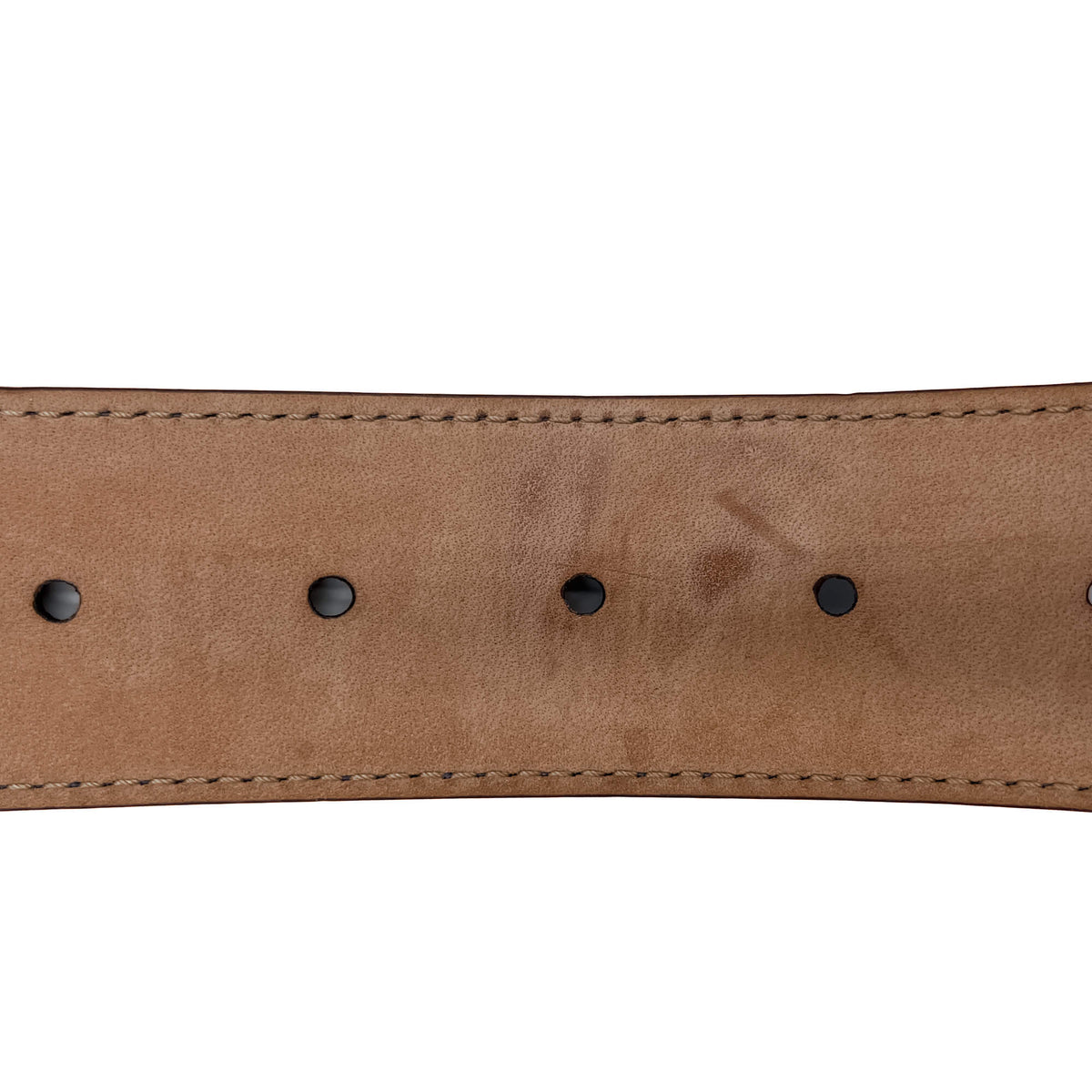 Second hand Gucci Guccissima Interlocking Belt Embossed Blue 90 /36 - Tabita Bags