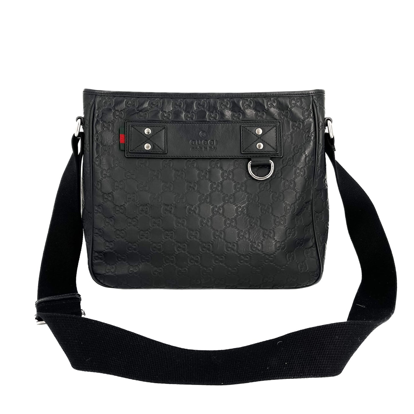 Second hand Gucci Guccissima Messenger Leather Black - Tabita Bags