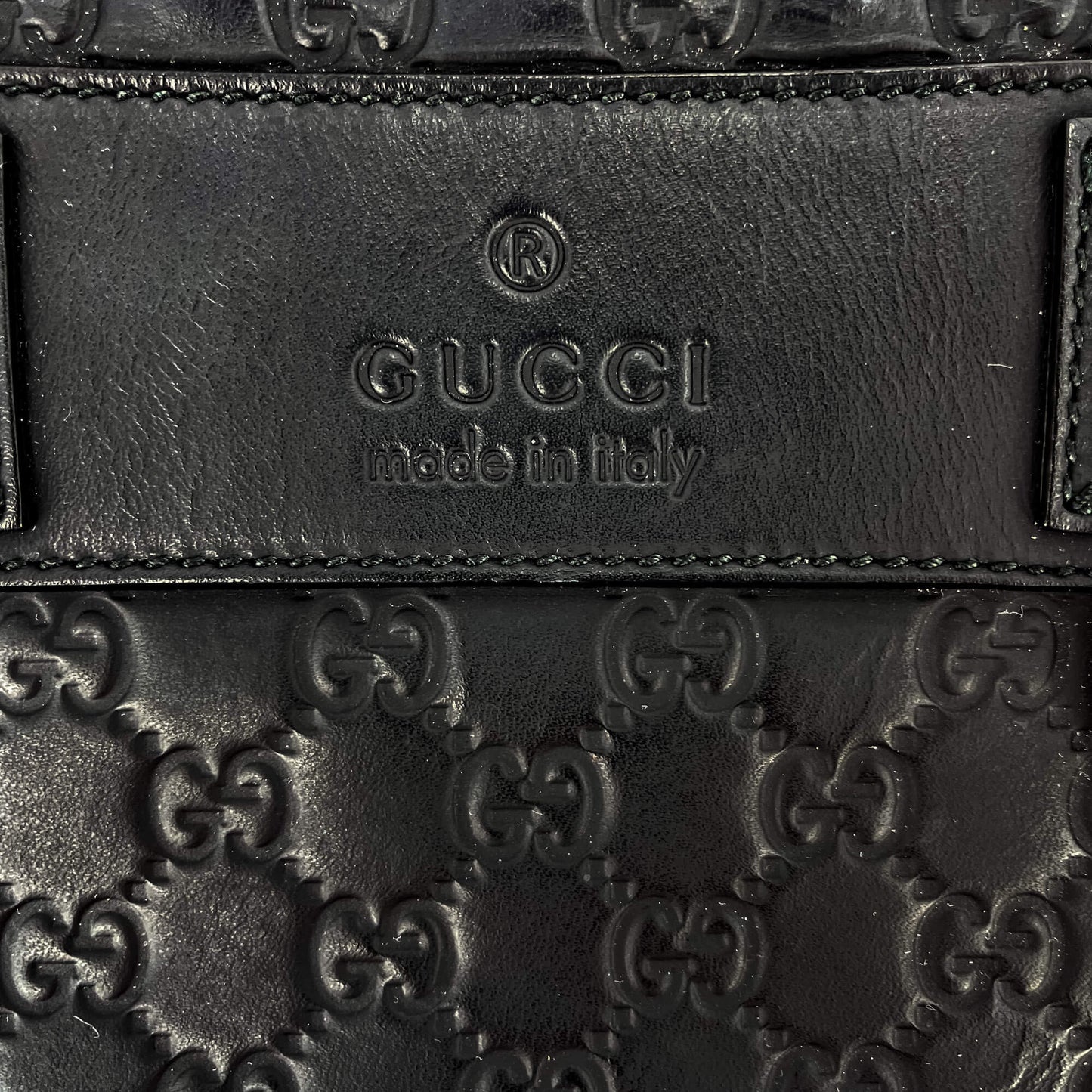 Second hand Gucci Guccissima Messenger Leather Black - Tabita Bags