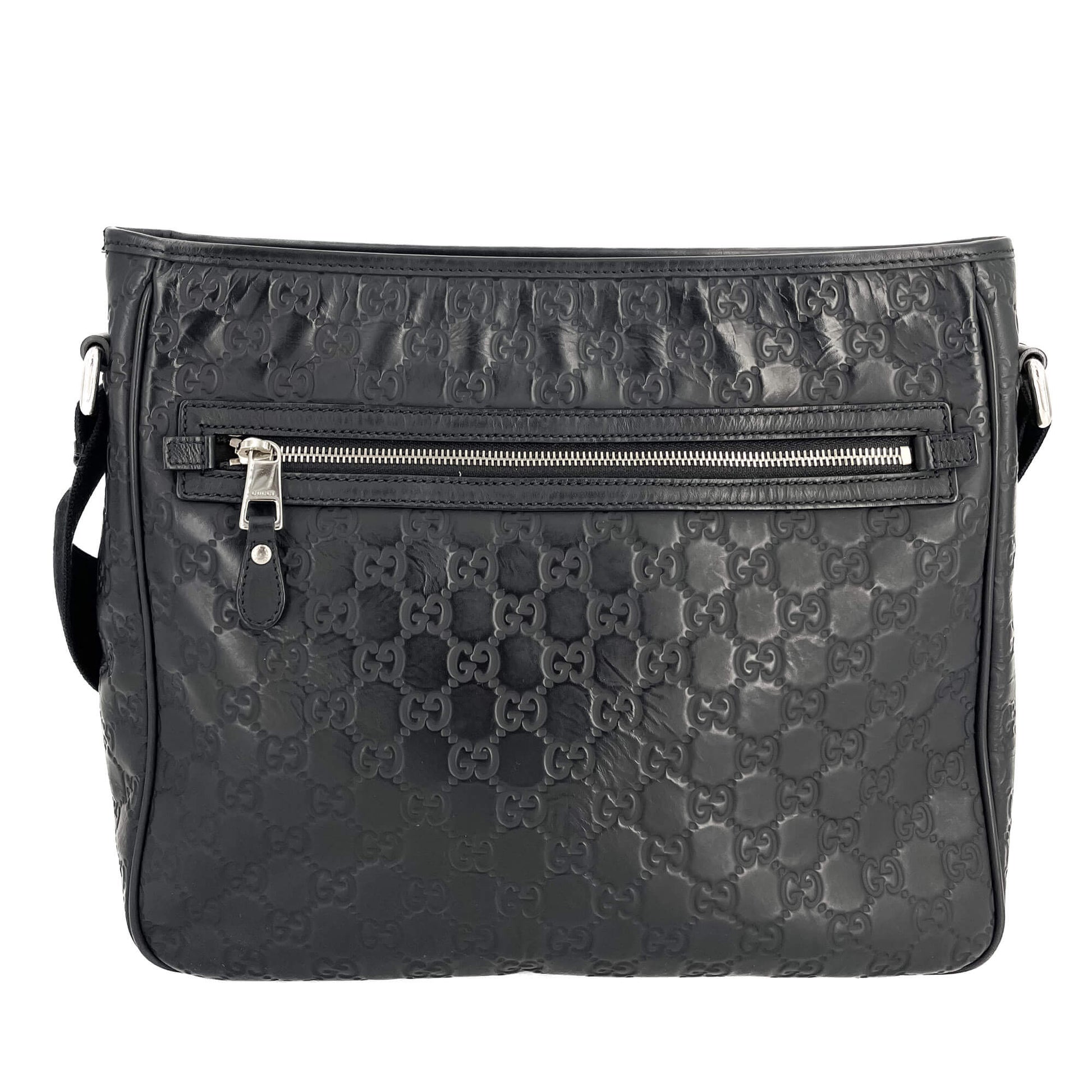 Second hand Gucci Guccissima Messenger Leather Black - Tabita Bags