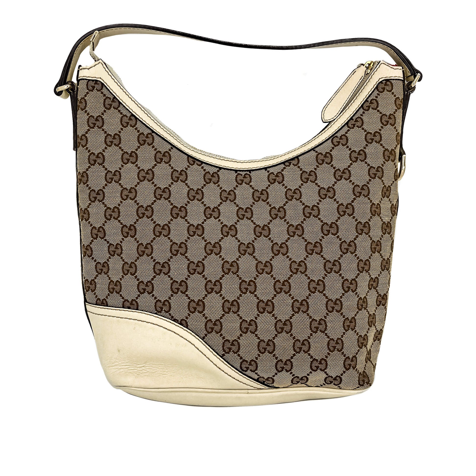 Second hand Gucci Hobo Shoulder Bag Canvas Bicolor - Tabita Bags