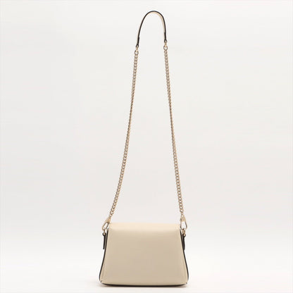 Second hand Gucci Interlocking GG Leather Chain Shoulder Bag Beige - Tabita Bags