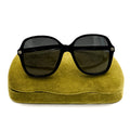Second hand Gucci Interlocking Oversized Black Sunglasses - Tabita Bags