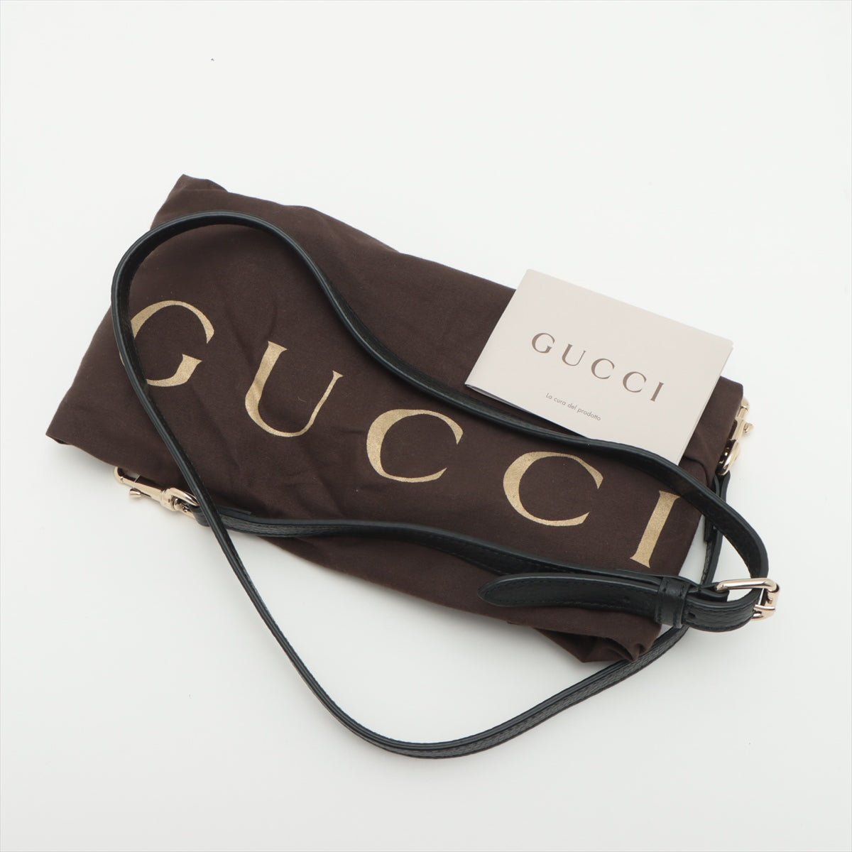 Second hand Gucci Leather Tote Calfskin GG Charm Black - Tabita Bags