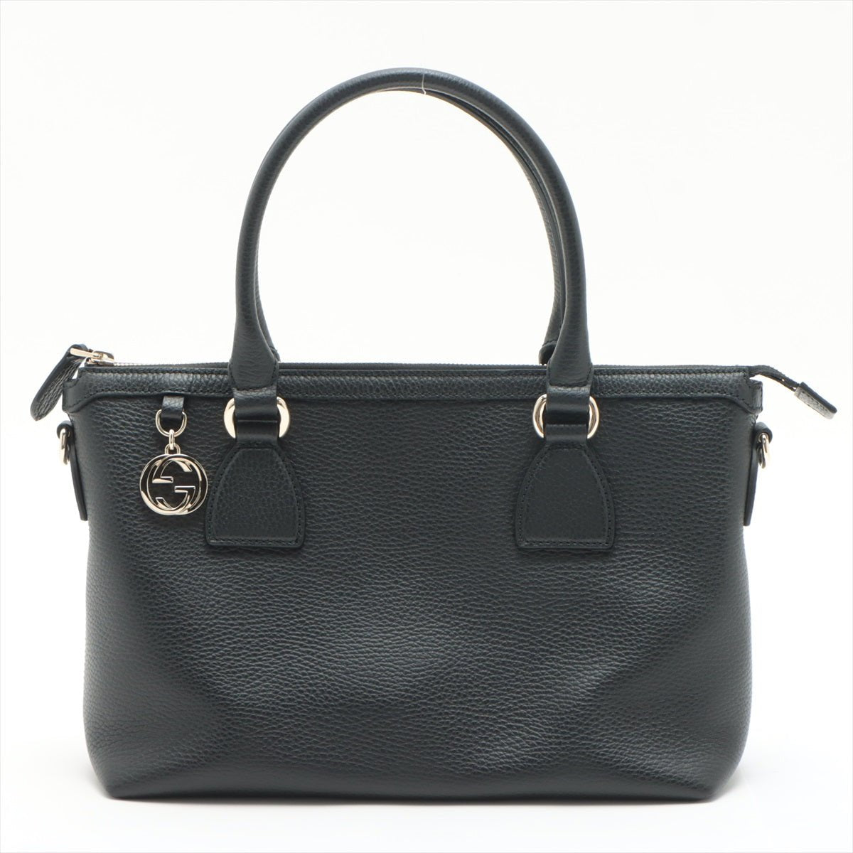 Second hand Gucci Leather Tote Calfskin GG Charm Black - Tabita Bags