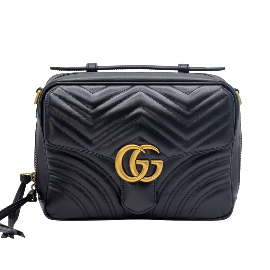 Second hand Gucci Marmont GG Matelasse Top Handle Bag - Tabita Bags