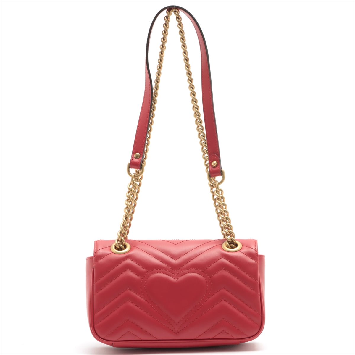 Second hand Gucci Marmont Mini GG Red Leather Shoulder Bag - Tabita Bags