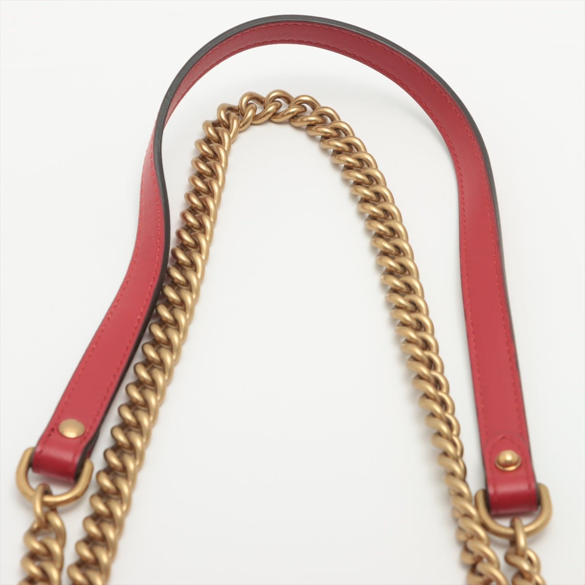 Second hand Gucci Marmont Mini GG Red Leather Shoulder Bag - Tabita Bags