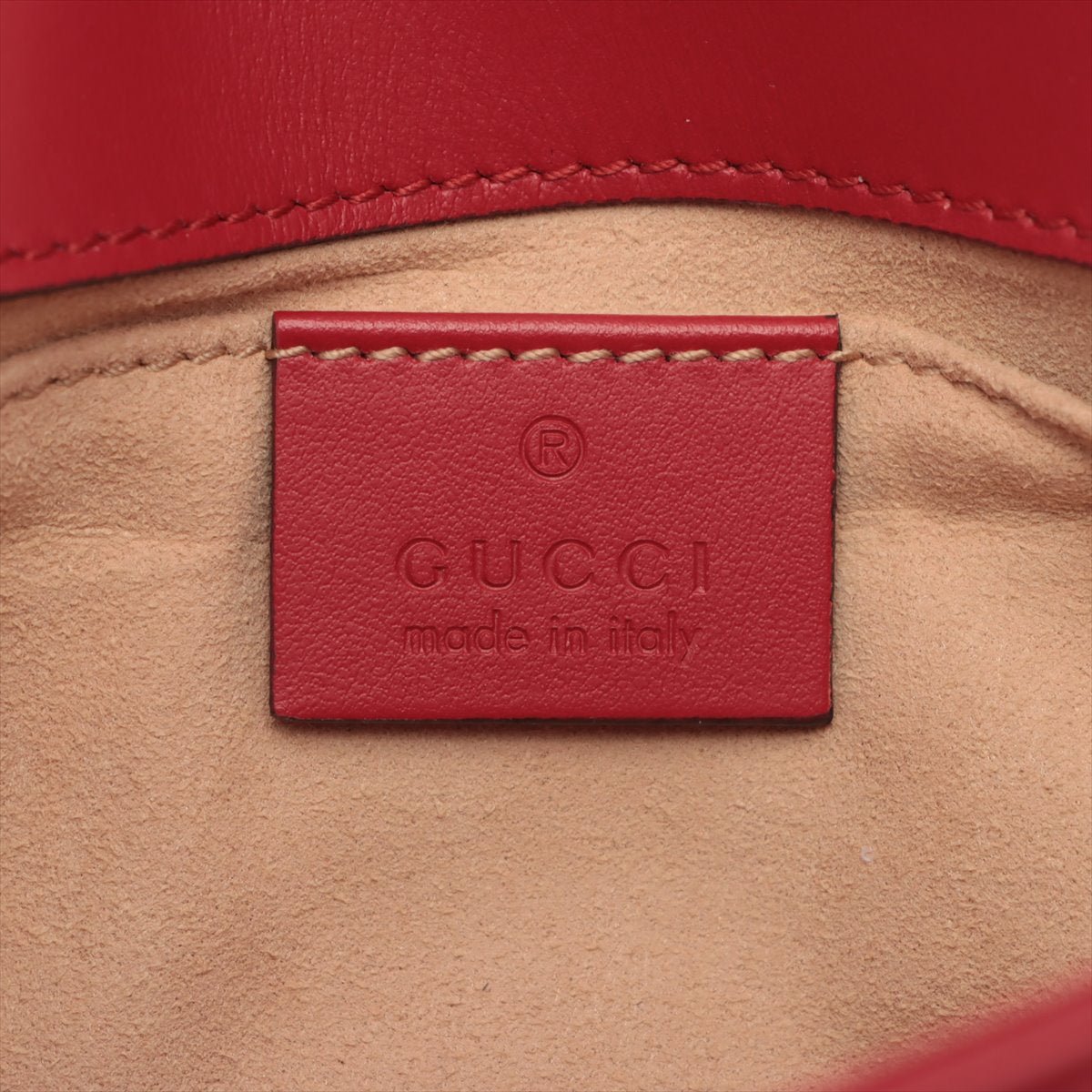 Second hand Gucci Marmont Mini GG Red Leather Shoulder Bag - Tabita Bags