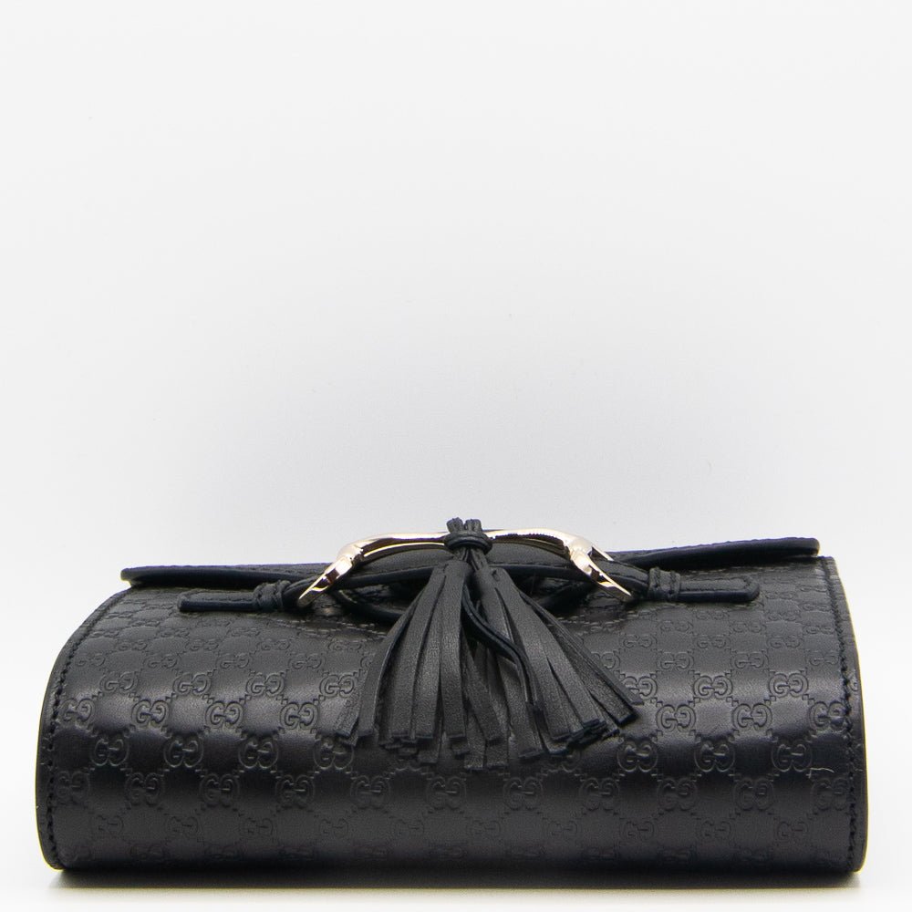 Second hand Gucci Microguccissima Emily in Black Leather 449636 - Tabita Bags