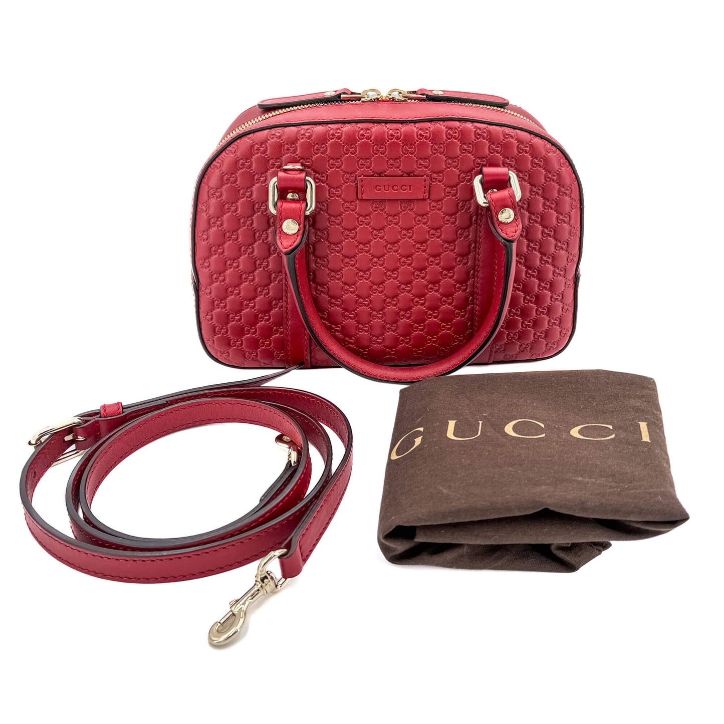 Second hand Gucci Mini Trunk Guccissima Leather Red - Tabita Bags