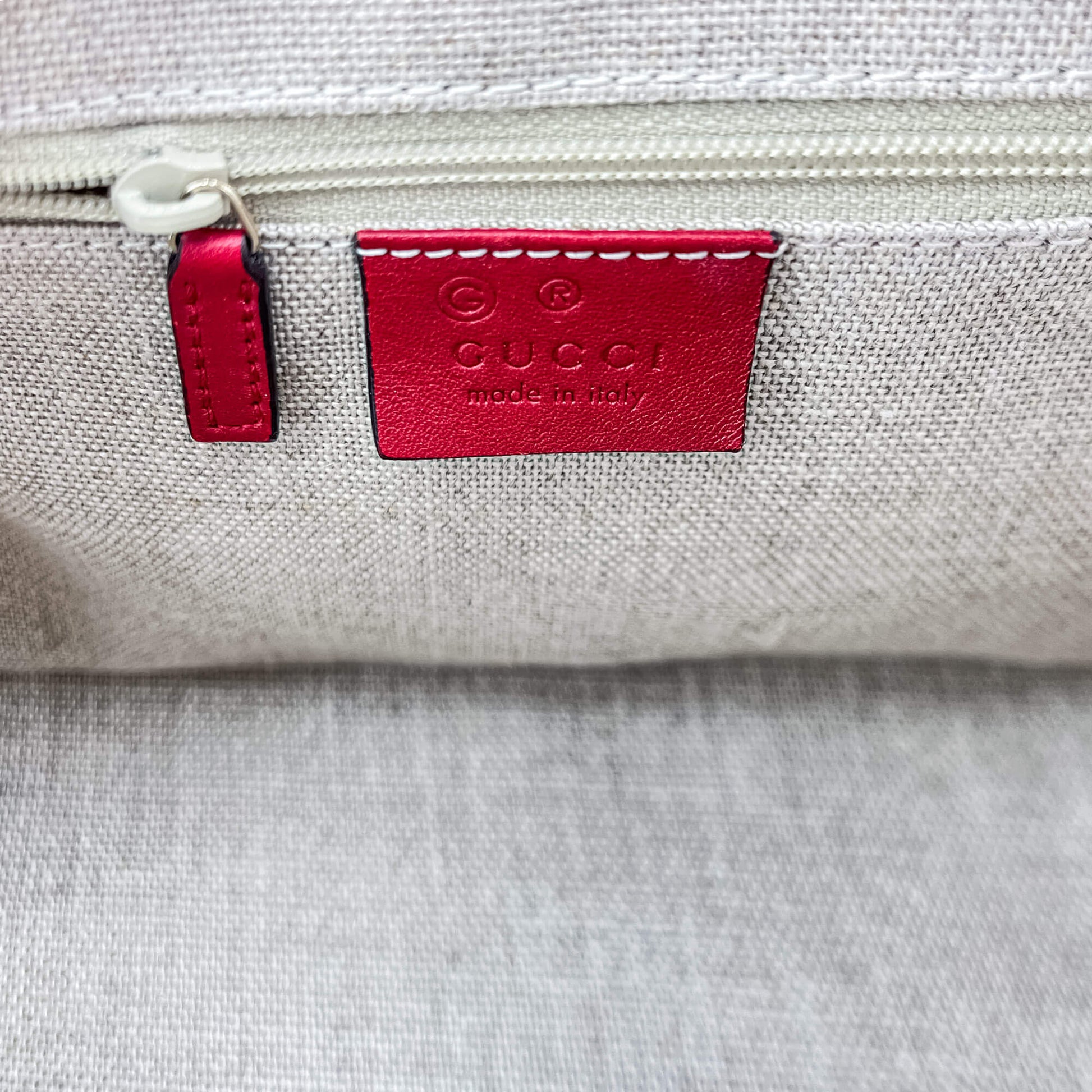 Second hand Gucci Mini Trunk Guccissima Leather Red - Tabita Bags