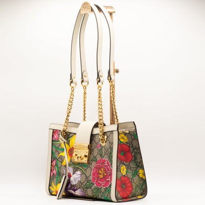 Second hand Gucci Ophidia GG Flora Padlock Small 498156 - Tabita Bags