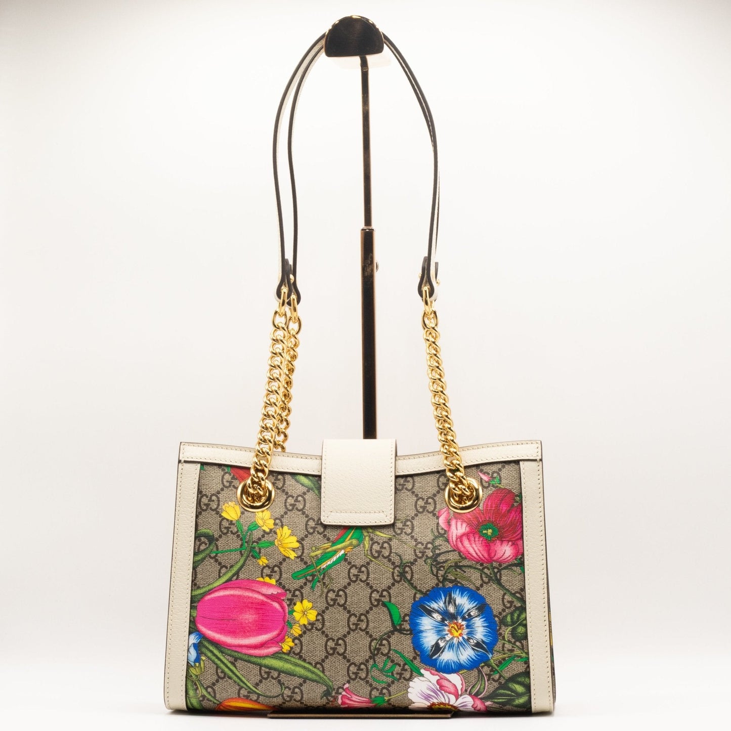 Second hand Gucci Ophidia GG Flora Padlock Small 498156 - Tabita Bags