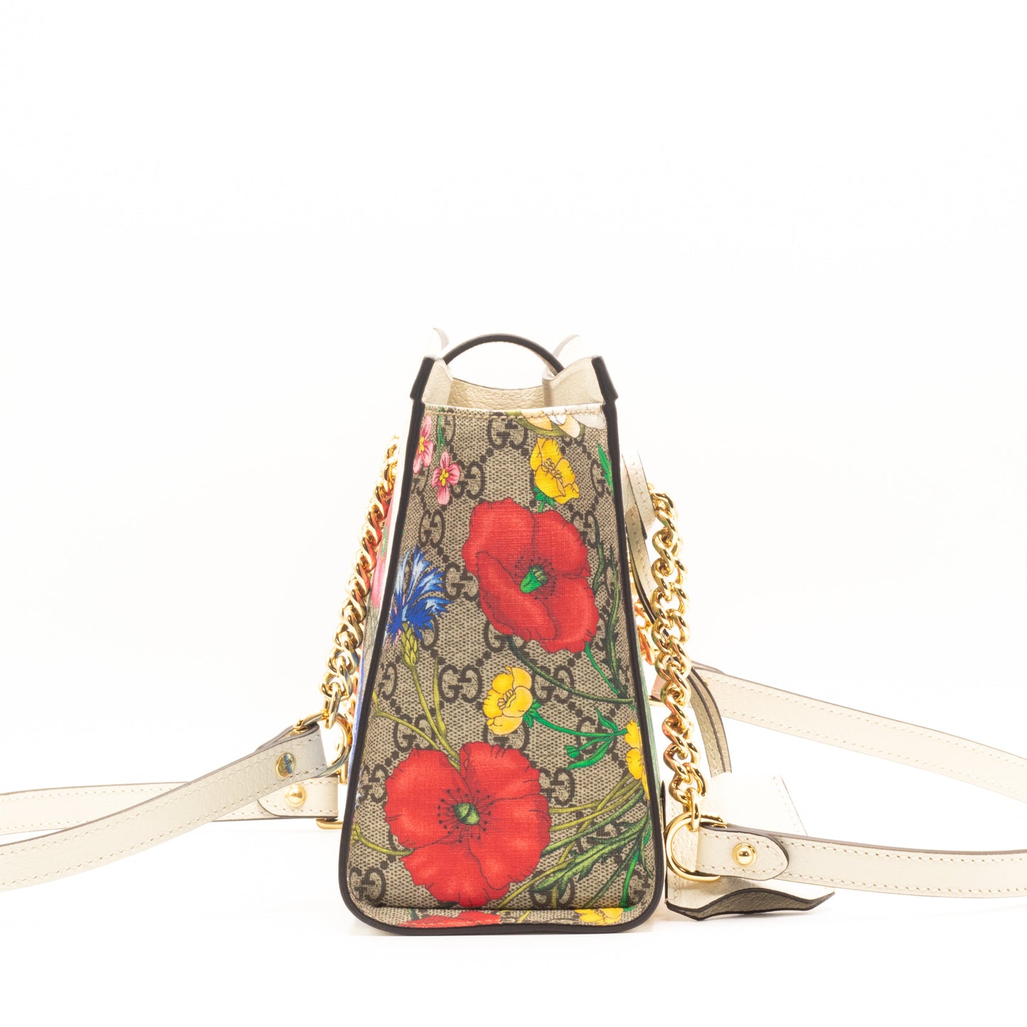 Second hand Gucci Ophidia GG Flora Padlock Small 498156 - Tabita Bags