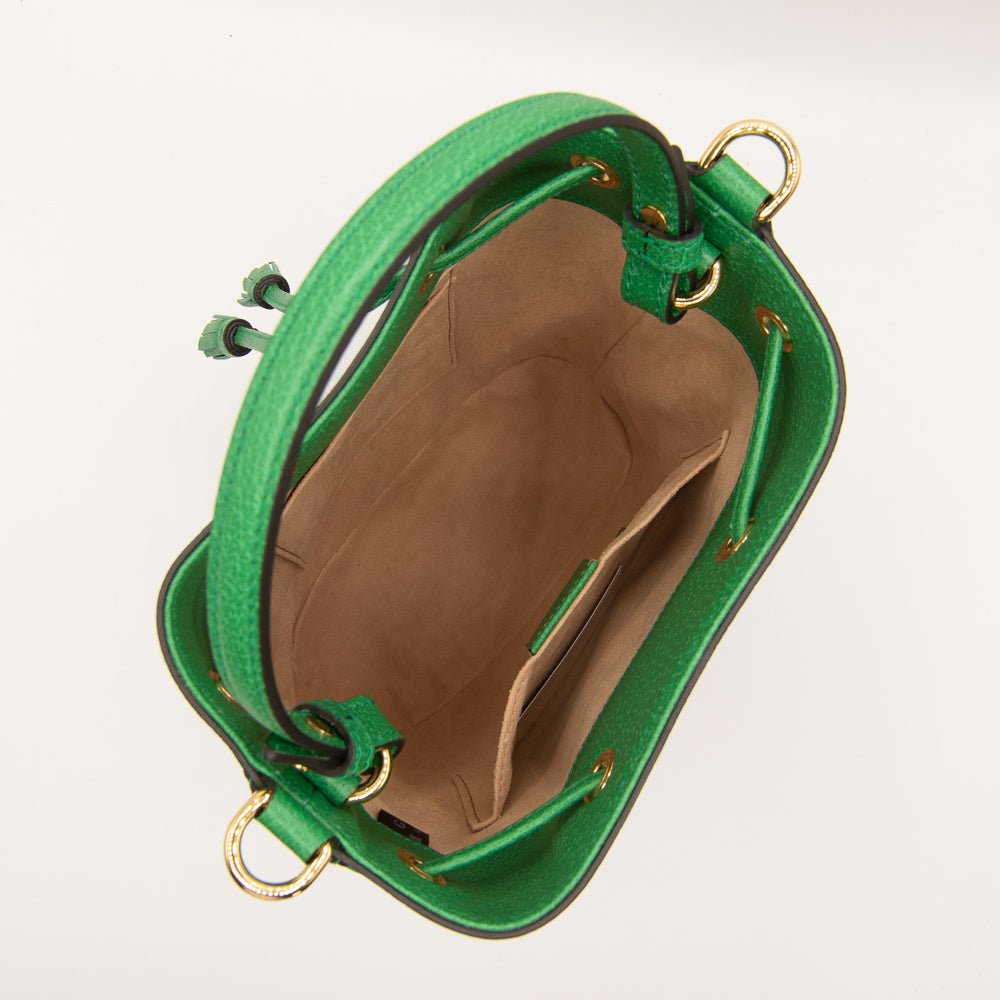 Second hand Gucci Ophidia GG Flora Small Bucket Green Limited Edition - Tabita Bags