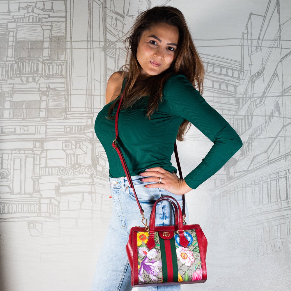 Gucci ladies ophidia gg flora tote bag new arrivals
