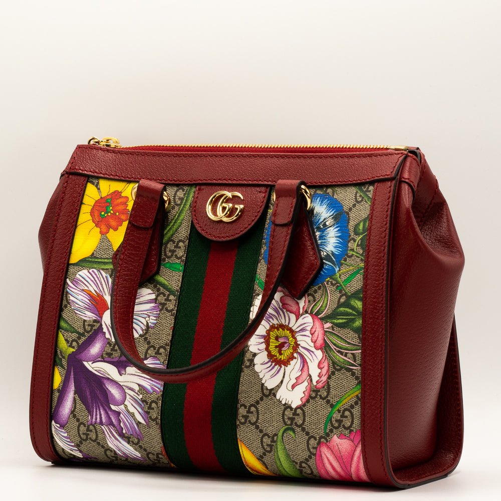 Second hand Gucci Ophidia GG Flora Tote Bag - Tabita Bags