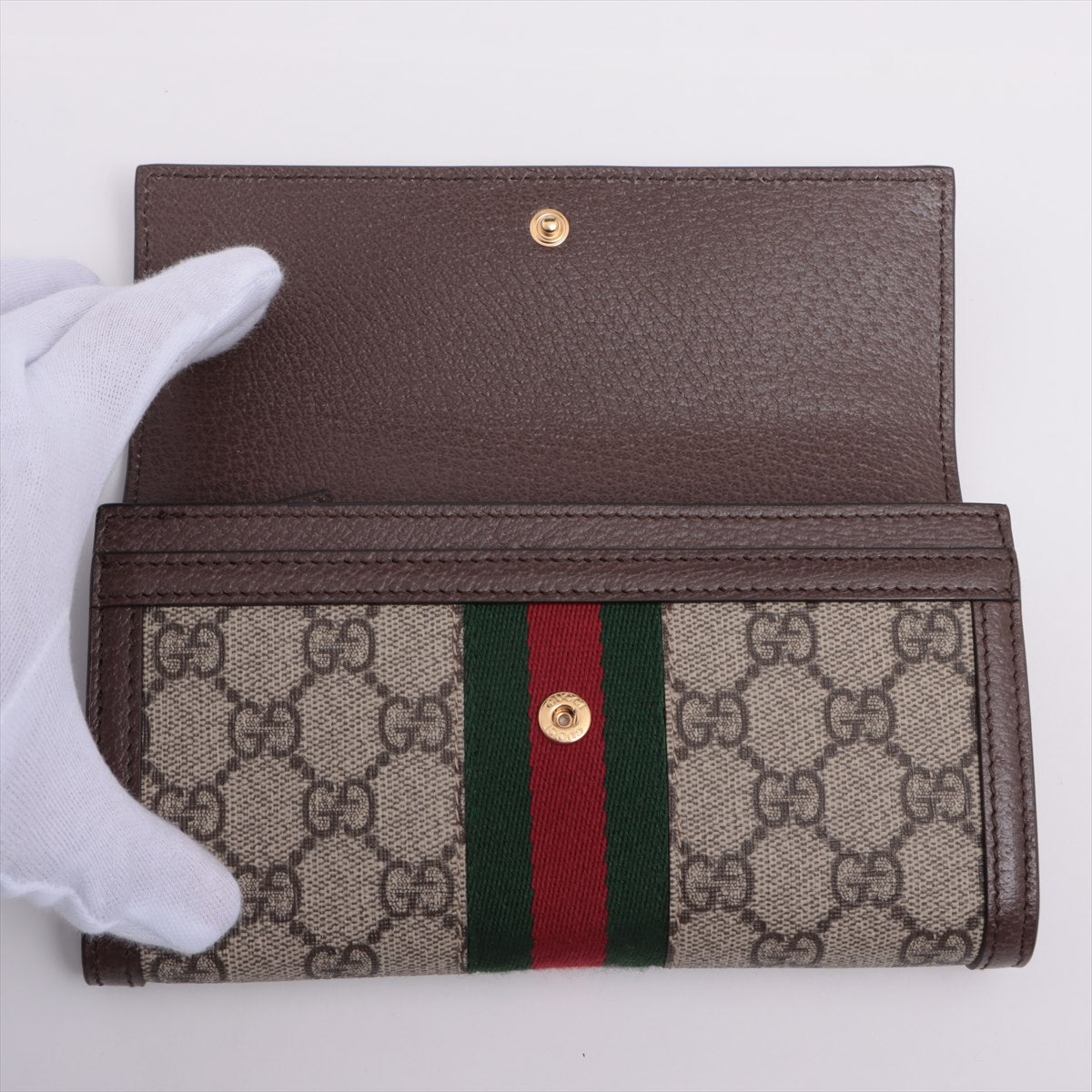 Second hand Gucci Ophidia GG Supreme Continental Wallet - Tabita Bags