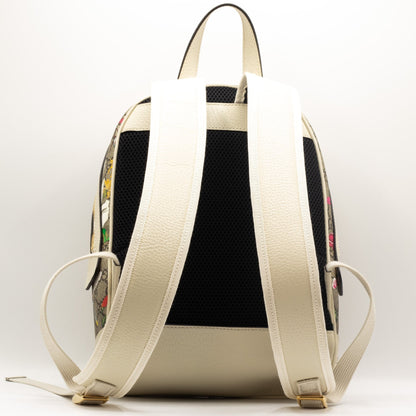 Second hand Gucci Ophidia GG Supreme Flora Day Backpack White 547965 - Tabita Bags