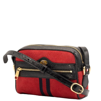 Second hand Gucci Ophidia Red Suede Small Shoulder Bag - Tabita Bags