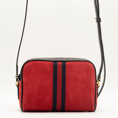 Second hand Gucci Ophidia Red Suede Small Shoulder Bag - Tabita Bags