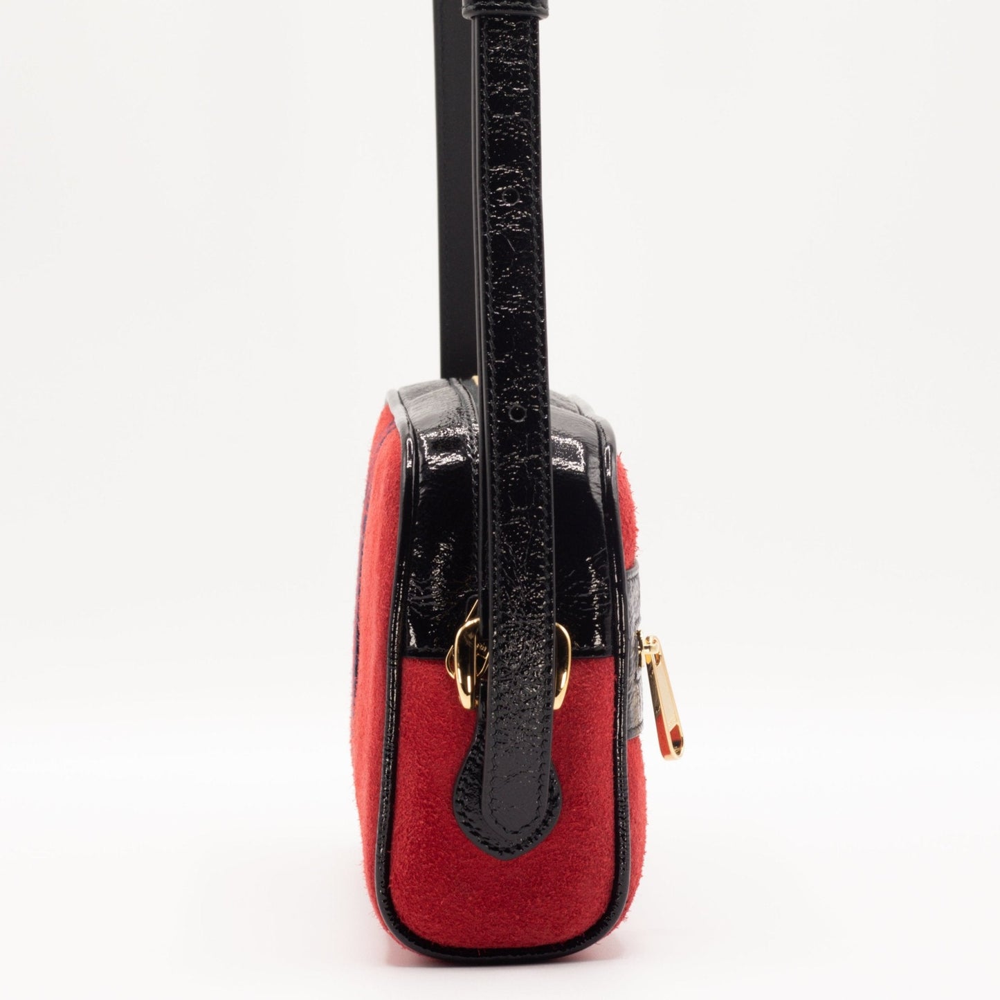 Second hand Gucci Ophidia Red Suede Small Shoulder Bag - Tabita Bags