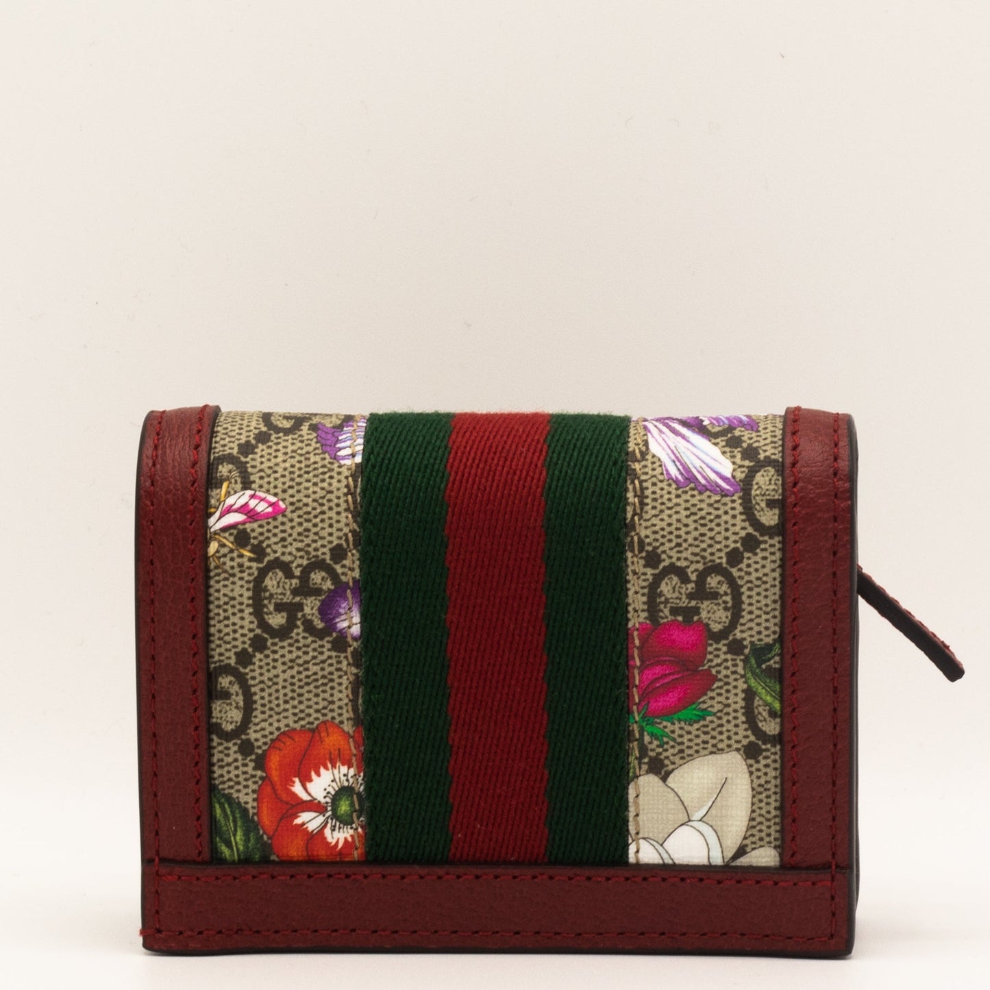 Second hand Gucci Ophidia Red Supreme GG Flora Wallet - Tabita Bags