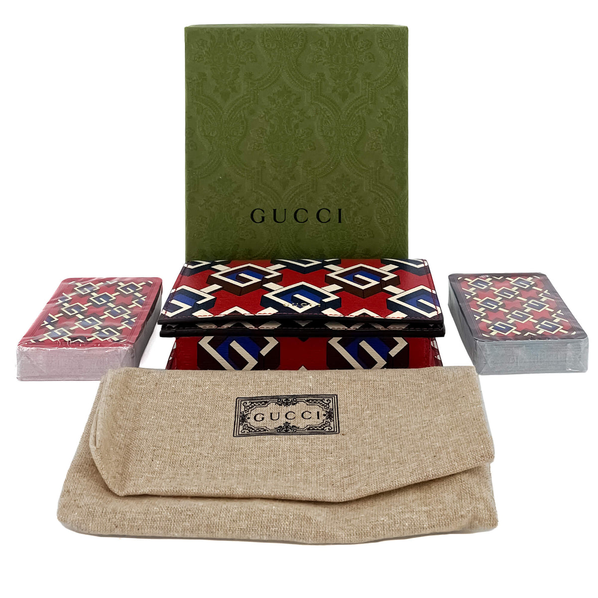 Second hand Gucci Ouverture Demetra Canvas Case Geometric G - Tabita Bags