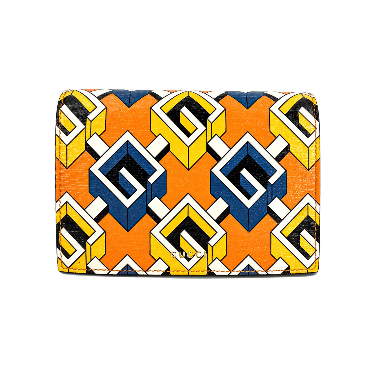 Second hand Gucci Ouverture Demetra Canvas Flap Bag Geometric G - Tabita Bags