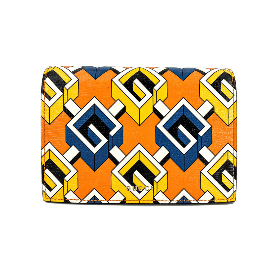 Second hand Gucci Ouverture Demetra Canvas Flap Bag Geometric G - Tabita Bags