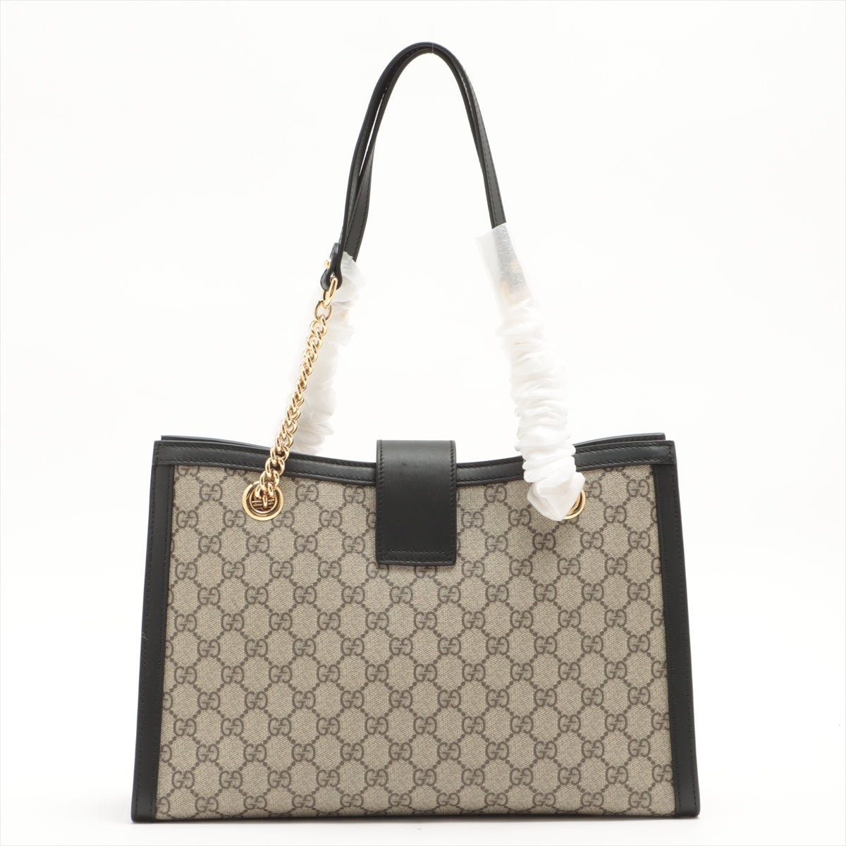 Second hand Gucci Padlock GG Supreme Medium Tote Black - Tabita Bags