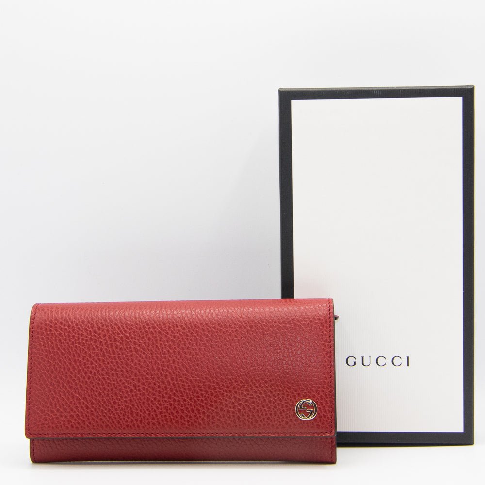 Second hand Gucci Red Leather GG Interlocking 449279 - Tabita Bags