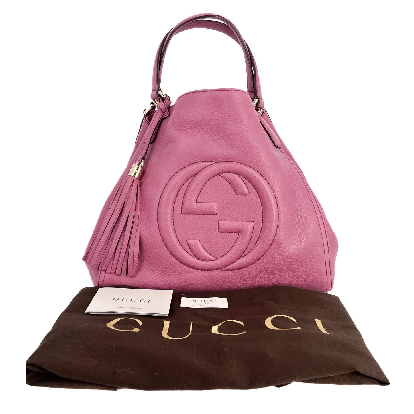 Second hand Gucci Soho Medium Leather Shoulder Bag Pink - Tabita Bags