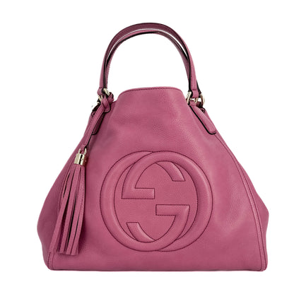 Second hand Gucci Soho Medium Leather Shoulder Bag Pink - Tabita Bags