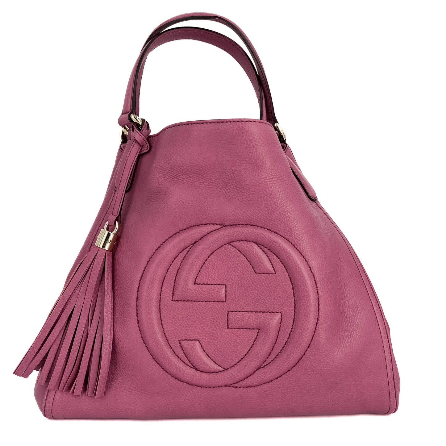 Second hand Gucci Soho Medium Leather Shoulder Bag Pink - Tabita Bags