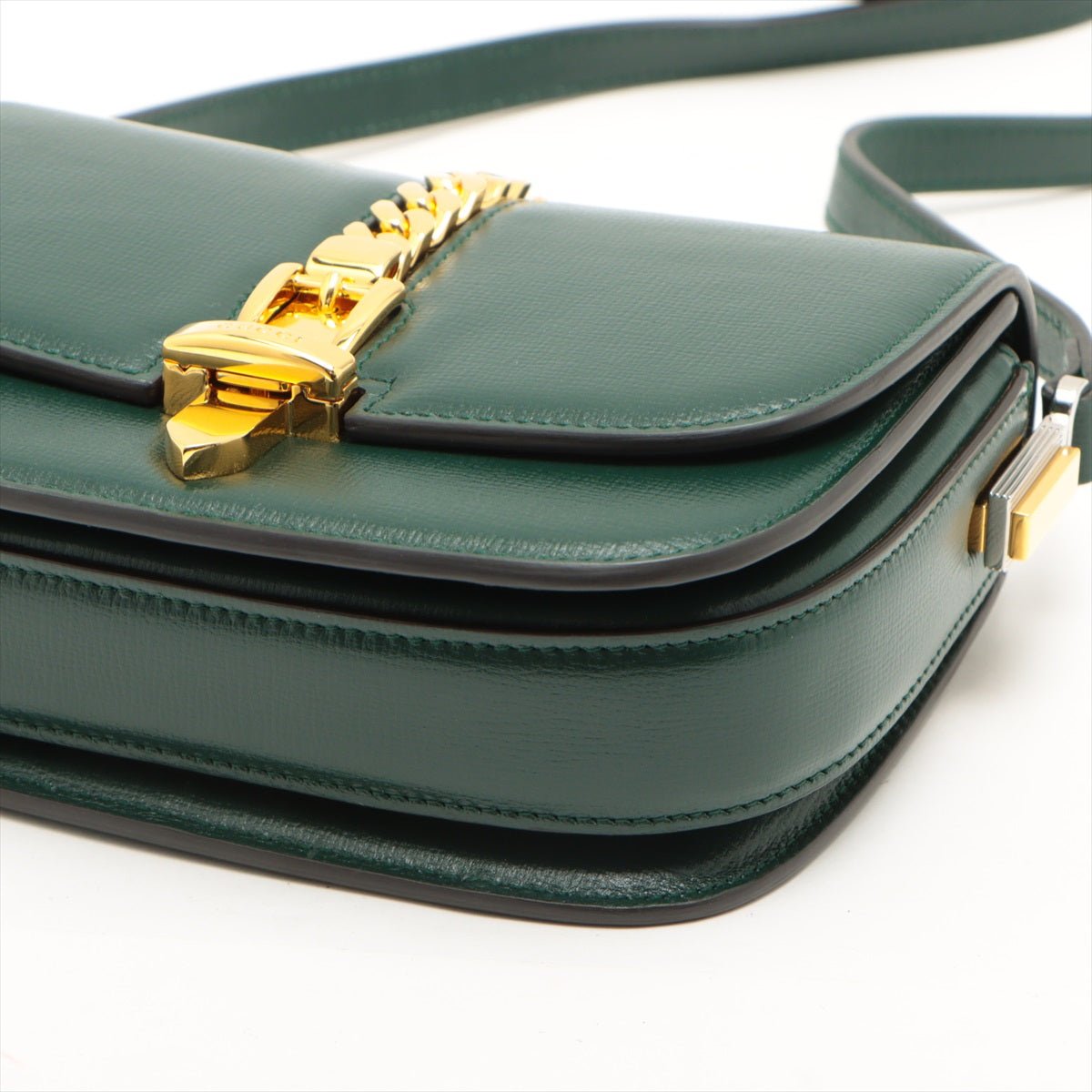 Second hand Gucci Sylvie 1969 Green Leather Bag - Tabita Bags