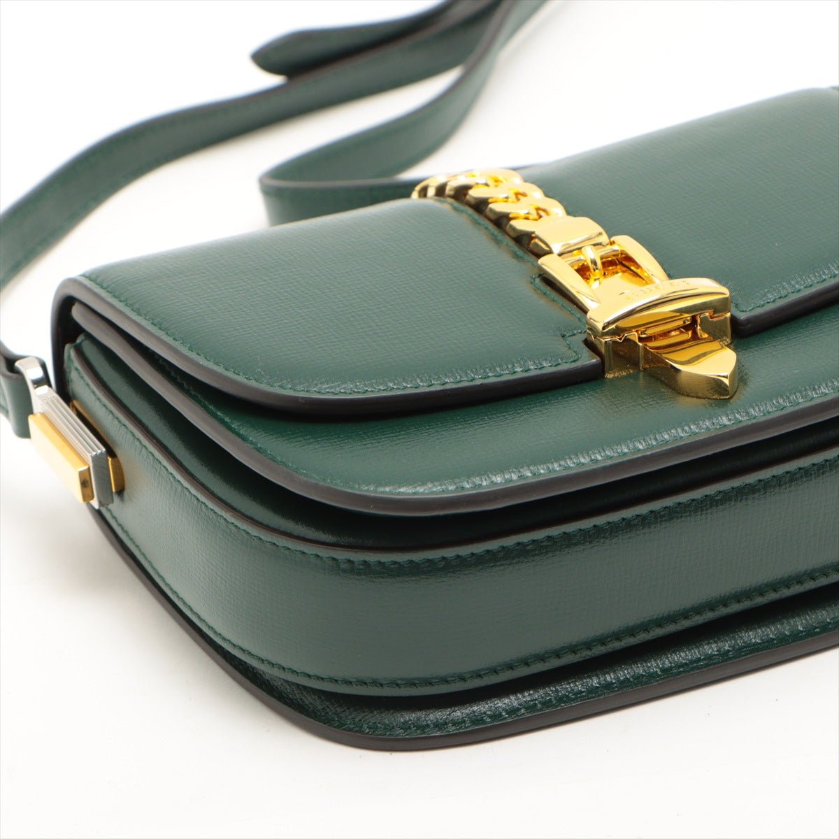 Second hand Gucci Sylvie 1969 Green Leather Bag - Tabita Bags